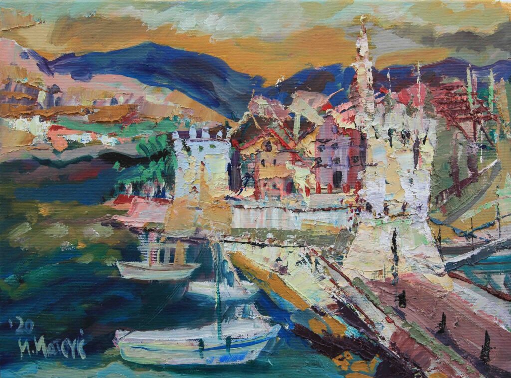 Korcula-ulje-na-platnu-30x40cm-2020.-1024x758 Izložba "Na krovovima grada" Milice Matović