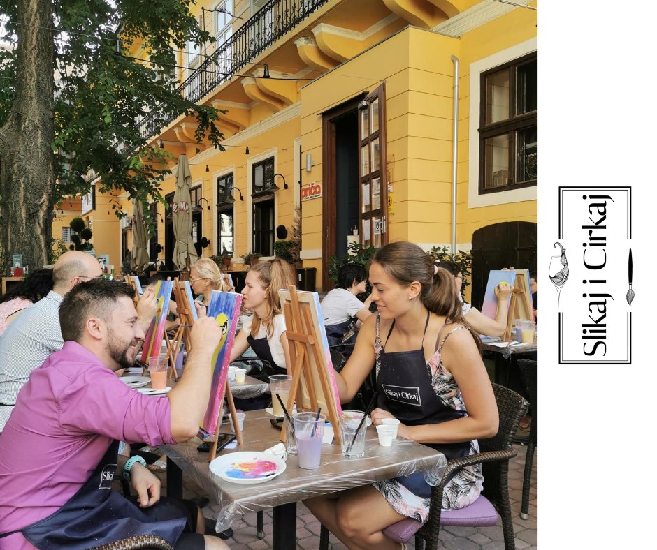 foto-Fejsbuk Slikaj i Cirkaj - radionice slikanja uz vino i muziku