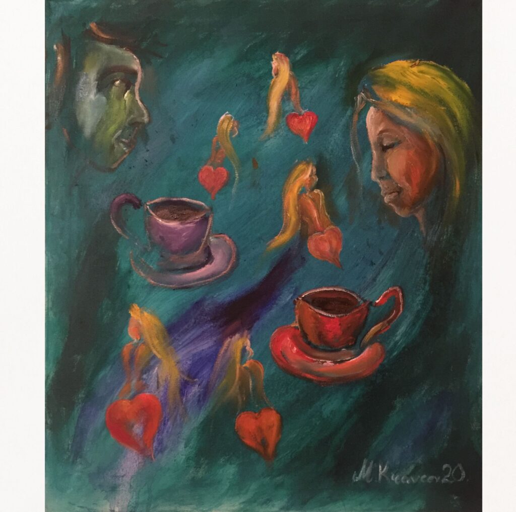 Prolecna-Kafa-60x50-1-1024x1018 Kravcev u plavom, nova izložba Miše Mihajla Kravceva u Beogradu