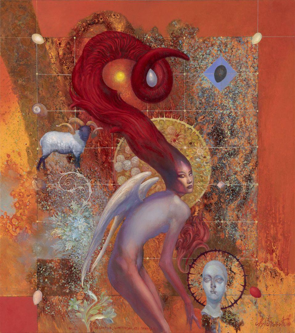 IZ-CIKLUSA-GEOMETRIZACIJA-PRIRODE-90x80-cm2019ulje-na-platnu-958x1080 Izložba slika Željka Đurovića u Likovnoj galeriji Zadužbine Ilije M. Kolarca