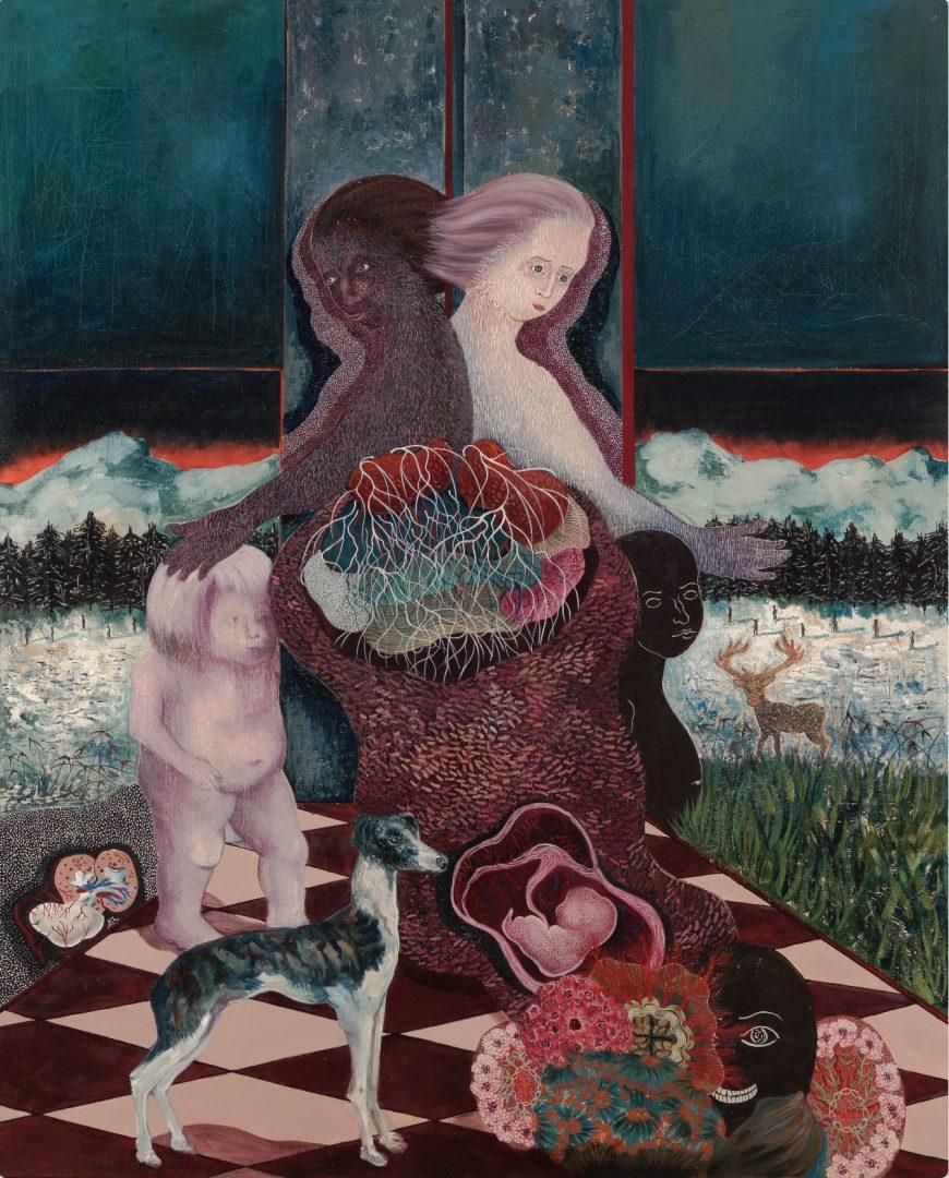 Kraj-sveta-i-jos-jedan-dan-ulje-na-platnu-162x130-cm-2025-870x1080 Kraj sveta i još jedan dan - izložba Kristine Pirković