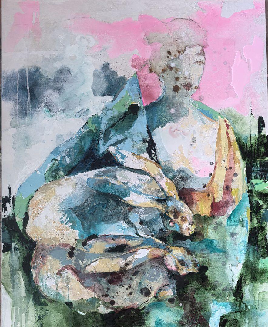 Kao-Rahilja-100x80-akril-na-platnu-884x1080 Izložba „MatrisARH“ Jelene Glogovac Savić